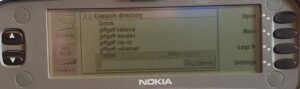 nokia 9000 contacts