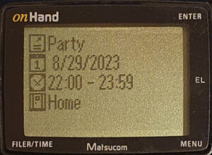 onHand Scheduler, item details