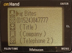 onHand Address Book, edit