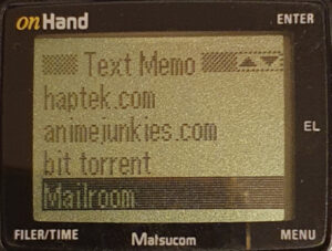 onHand Memo