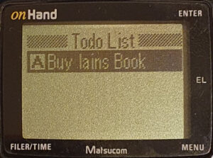 onHand Todo, list