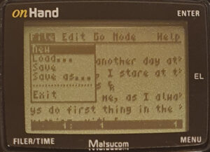 onHand TXTViewer, menu
