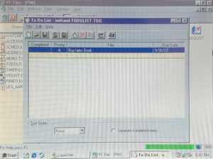 onHand Windows ToDo, List
