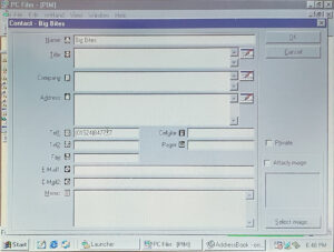 onHand Windows AddressBook, Contact, Big Bites