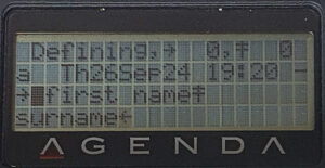 Microwriter Agenda data - defining (fixed fields)