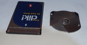 Iomega Clik! PCMCIA drive with disk