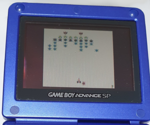 GameBoy Advance SP - OG GameBoy Galaxian with artificial colour