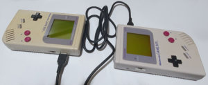 Two GameBoys linked together
