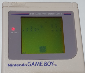 GameBoy - Galaga in mono on OG GameBoy