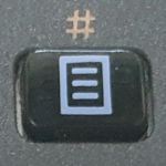 HP 95LX notes button