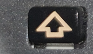 HP 95LX shift key