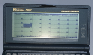 HP 200LX Appointment Book - Month