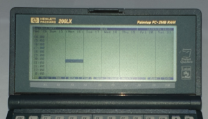 HP 200LX Appointment Book - Weekly